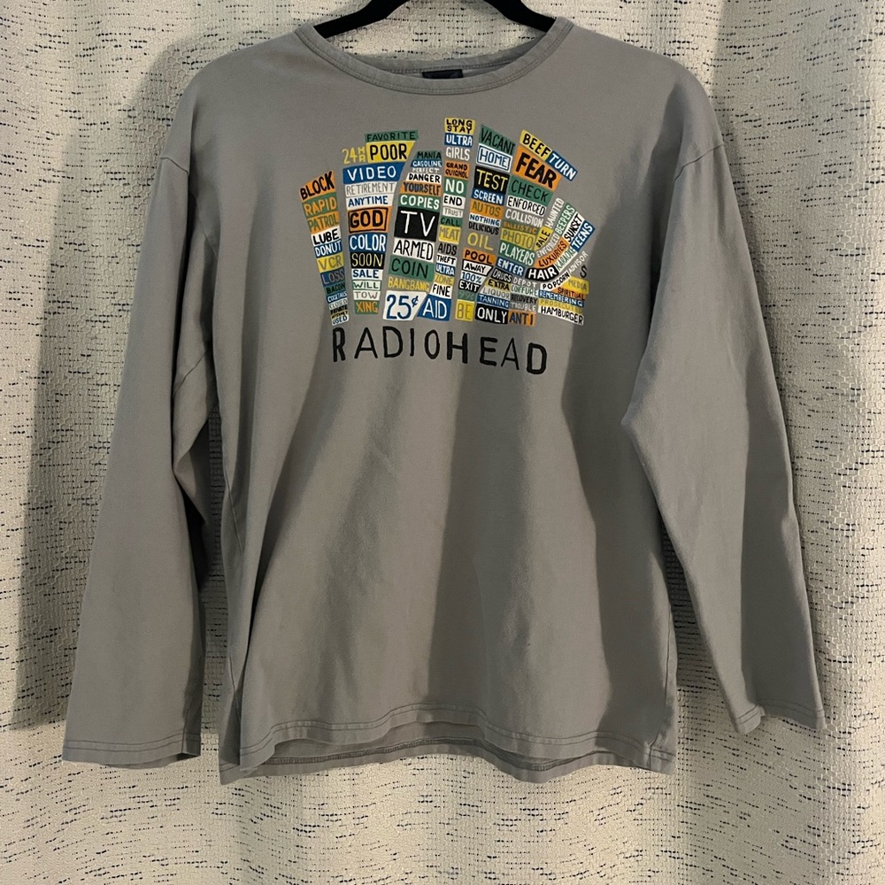 Vintage Radiohead Hail to the Thief W.A.S.T.E. Long Sleeve Band T-Shirt / Medium